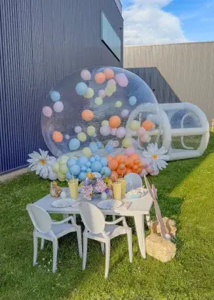 bubble house avec sol rebondissant