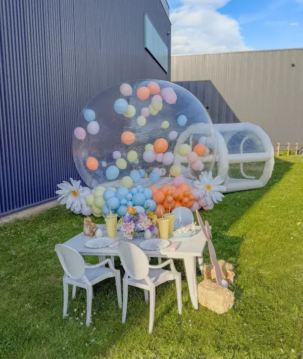 bubble house avec sol rebondissant